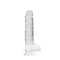 Real Rock 8" Realistic Dildo w/ Balls -Clear