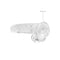 Real Rock 8" Realistic Dildo w/ Balls -Clear